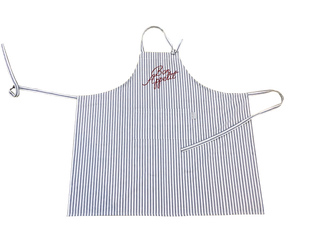 Bib Apron Blue Stripe White Background Photo