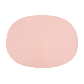 Deco Set of 2 Oval Placemats Blush Pink White Background Photo