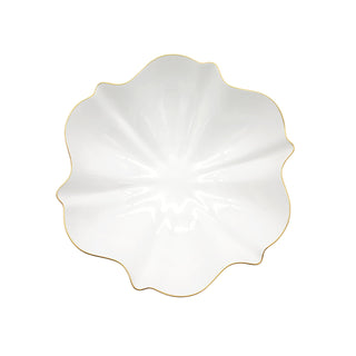 Amelie Brushed Gold Serving Bowl White Background Photo