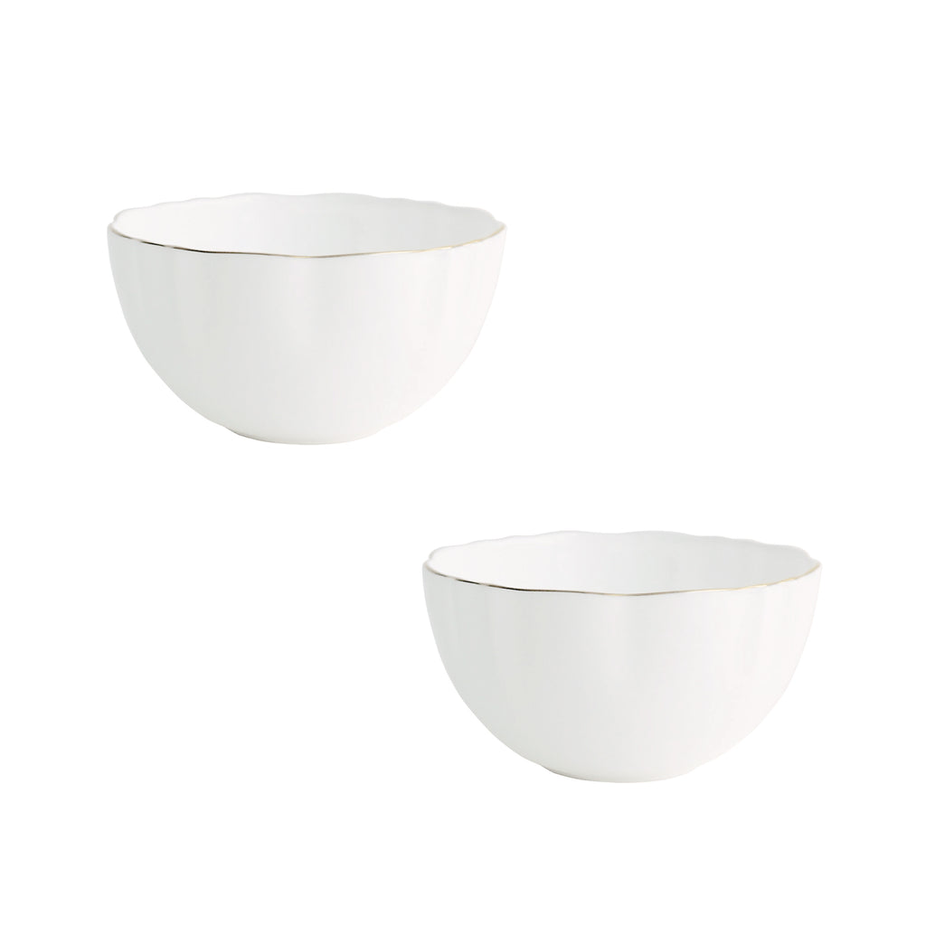 Amelie - Brushed Gold - Set of 2, Fruit, Nut and Rice Bowls