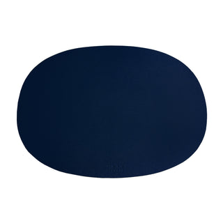 Deco - Set of 2, Oval Placemats - Dark Blue