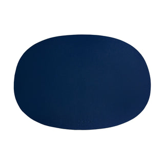 Deco Set of 2 Oval Placemats Dark Blue White Background Photo
