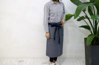 Bistro Apron Denim Lifestyle Shot Front