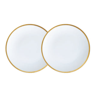 Golden Edge Set of 2 6 in. Bread and Butter Plates White Background Photo