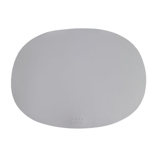 Deco Set of 2 Oval Placemats Gray White Background Photo
