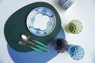 Deco Oval Placemats Green & Light Blue Lifestyle Photo