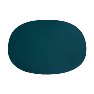 Deco Set of 2 Oval Placemats Green White Background Photo