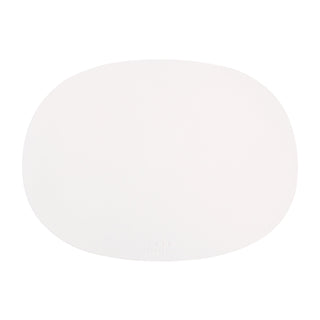 Deco Set of 2 Oval Placemats Ivory White Background Photo