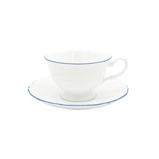 Amelie Royal Blue Cup and Saucer White Background Photo