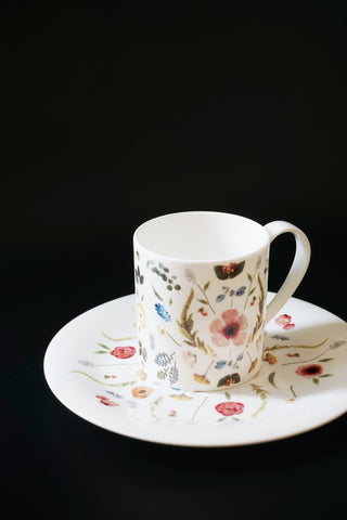 Scandinavian Floral Mug & Salad Plate Photo