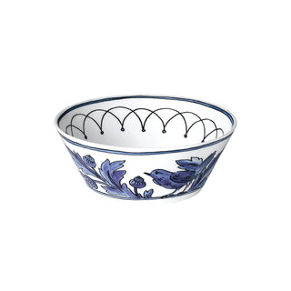 Heritage Blue Bird Cereal and Soup Bowl White Background Photo