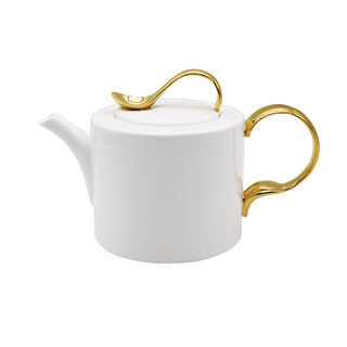 Cutlery Teapot with Fork Handle White Background Photo