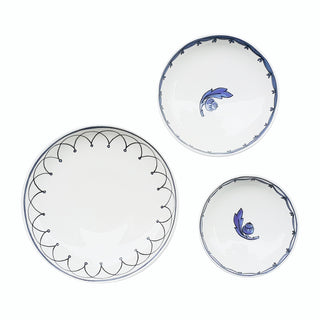 Heritage Blue Bird Assorted Set of 3 Canape Dishes S, M & L White Background Photo