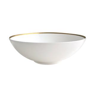 Golden Edge Serving Bowl White Background Photo