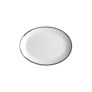 Platinum Edge 11 in. Oval Platter White Background Photo