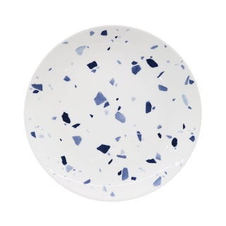 Terrazzo Azzurro 10 in. Dinner Plate White Background Photo