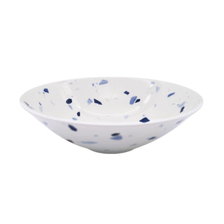 Terrazzo Azzurro 10 in. Serving Bowl White Background Photo