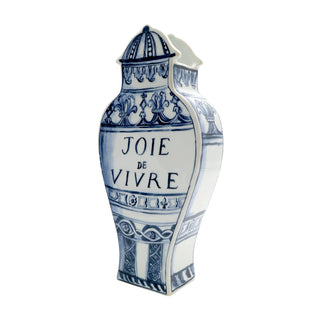 Well Versed Joie Blue Medium Vase White Background Photo