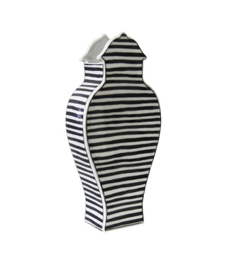Well Versed Gray Medium Vase Back White Background Photo