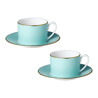 Charlotte Set of 2 Cups and Saucers White Background Photo