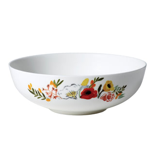 Language of Flowers 10 in. Serving Bowl White Background Photo