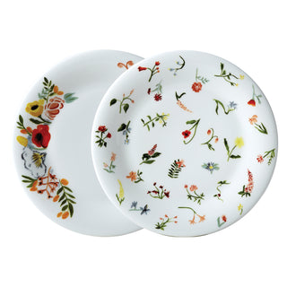 Language of Flowers Set of 2 8.5 in. Salad Plates White Background Photo